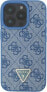 Guess Guess GUHCP16LP4TDPB iPhone 16 Pro 6.3" niebieski/blue hardcase Leather 4G Triangle Strass MagSafe