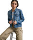 Фото #5 товара Women's Button-Down Denim Trucker Jacket