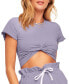 ფოტო #1 პროდუქტის Women's Keiko Fitted Crew-Neck T-Shirt