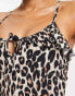 Фото #3 товара Accessorize frill swimsuit in leopard print