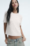Soft t-shirt with faux pearls