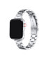 Фото #2 товара Ремешок для часов POSH TECH Sloan Skinny из нержавеющей стали с звеньями, серебристый, для Apple Watch, 42мм-44мм