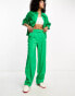 Фото #2 товара Object straight leg trouser co-ord in bright green