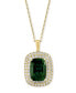 ფოტო #5 პროდუქტის EFFY® Lab Grown Emerald (6-1/5 ct. t.w.) & Lab Grown Diamond (1 ct. t.w.) 18" Pendant Necklace in 14k Gold