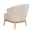 Armchair Cream Natural Rubber wood Foam Fabric 71 x 75 x 76 cm