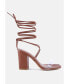 Фото #1 товара high cult strappy tie-up block heels sandals