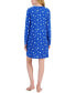 Фото #2 товара Women's Printed Long-Sleeve Soft Knit Sleepshirt, Created for Macy's