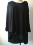 Alfani Women's Button Layered Dolman Sleeve Blouse Black 8