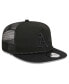 ფოტო #2 პროდუქტის Men's Oakland Athletics Black on Black Meshback Golfer Snapback Hat