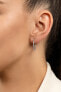 Glittering silver rings earrings EA159W