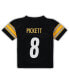 Boys and Girls Toddler Kenny Pickett Black Pittsburgh Steelers Game Jersey