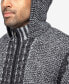 Men's Hooded Full-Zip High Neck Sweater Jacket