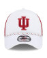 Фото #2 товара Men's White/Crimson Indiana Hoosiers Court Sport Foam A-Frame 9FORTY Adjustable Trucker Hat