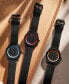 ფოტო #4 პროდუქტის Men's Bold Tr90 Swiss Quartz Black Leather Watch 42mm