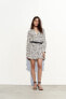 Фото #1 товара Платье ZARA мини с цветочным принтом и поясом