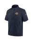 Фото #3 товара Men's Navy Chicago Bears Sideline Coach Short Sleeve Hoodie Quarter-Zip Jacket