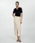 ფოტო #5 პროდუქტის Women's Slit Detail Linen Skirt