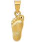 Фото #1 товара Baby Foot Charm Pendant in 14k Yellow Gold