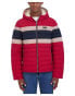 Men's Quilted Puffer Jacket with Sherpa Fur Lined Hood