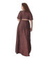 Фото #2 товара Plus Size Cut Out Knit Maxi Dress