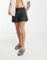 We Are We Wear bobbie standard length swim short in black