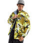 AAPE BY A BATHING APE® – Wendbare Skater-Trainingsjacke in Oversize-Schnitt in blauem Denim-/Militaryprint