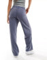 Фото #2 товара Monki pull on relaxed leg lounge trousers in blue acid wash