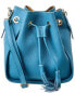 Фото #1 товара Persaman New York #1113 Leather Bucket Bag Women's Blue Os