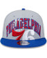 Фото #3 товара Men's Gray, Royal Philadelphia 76ers Tip-Off Two-Tone 9FIFTY Snapback Hat