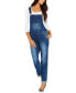 ფოტო #1 პროდუქტის Straight-Leg Maternity Denim Overalls