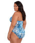 ფოტო #3 პროდუქტის Plus Size Bandeau Halter One-Piece Swimsuit