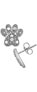 ფოტო #1 პროდუქტის Diamond Dog Paw Stud Earrings (1/10 ct. t.w.) in Sterling Silver