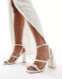 Фото #1 товара Be Mine Bridal Angelin bow block heel sandals in ivory