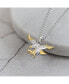Polished Yellow IP-plated Eagle Pendant Ball Chain Necklace