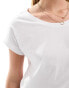 Vila scoop neck t-shirt in white Белый, XL - EU 42-46 - фото #3