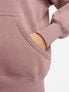 Фото #5 товара Nike unisex mini swoosh zip through fleece hoodie in smokey mauve