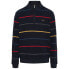 Свитер Sea Ranch Hamilton с полукруглым вырезом Dark Navy Multi Stripe, 2XL - фото #1