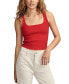 ფოტო #1 პროდუქტის Women's Rib-Knit Cropped Tank