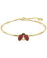 ფოტო #1 პროდუქტის Gold-Tone Multicolor Pavé Ladybug Bangle Bracelet
