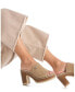 Фото #4 товара Women's Heeled Jute Platform Sandals By
