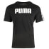 Фото #1 товара Puma Micro Tape Logo Crew Neck Short Sleeve T-Shirt Mens Black Casual Tops 84859