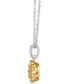 Фото #3 товара Le Vian sunny Yellow Diamond (7/8 ct. t.w.) & Vanilla Diamond (1/20 ct. t.w.) Halo Quad Cluster 18" Pendant Necklace in Platinum & 18k Gold