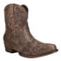 Фото #2 товара Roper Short Stuff Embroidery Snip Toe Cowboy Booties Womens Brown Casual Boots 0