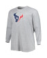 Фото #1 товара Men's Heather Gray Houston Texans Big and Tall Waffle-Knit Thermal Long Sleeve T-shirt