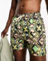 Selected Homme swim short in bold print