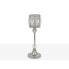 Candleholder Romimex Silver Metal Glass 12 x 32 x 12 cm Wineglass