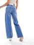 Фото #3 товара River Island Petite 90s straight jean in midwash blue