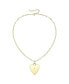 Фото #1 товара 14k Gold Plated with Cubic Zirconia Heart Pendant Necklace