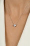 Sparkling Silver Heart Necklace NCL69W