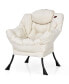 Фото #2 товара Modern Polyester Fabric Lazy Chair Single Sofa Chair w/Side Pocket